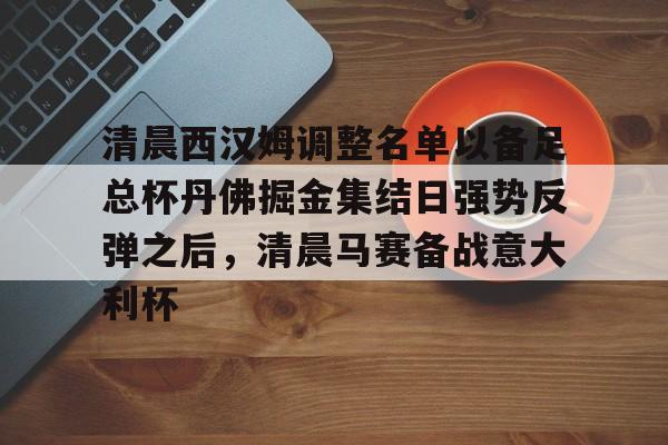关于清晨西汉姆调整名单以备足总杯丹佛掘金集结日强势反弹之后，清晨马赛备战意大利杯的信息